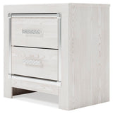 Altyra White King Storage Panel Bed and Nightstand