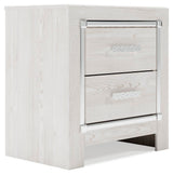 Altyra White King Storage Panel Bed and Nightstand