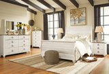 Willowton Whitewash Queen Sleigh Bed - Ornate Home