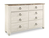 Willowton Whitewash Dresser - Ornate Home