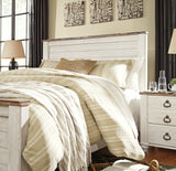 Willowton Whitewash Queen Panel Headboard - Ornate Home