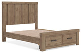 Garistyn Light Brown Queen Panel Storage Bed (Online Special Price)