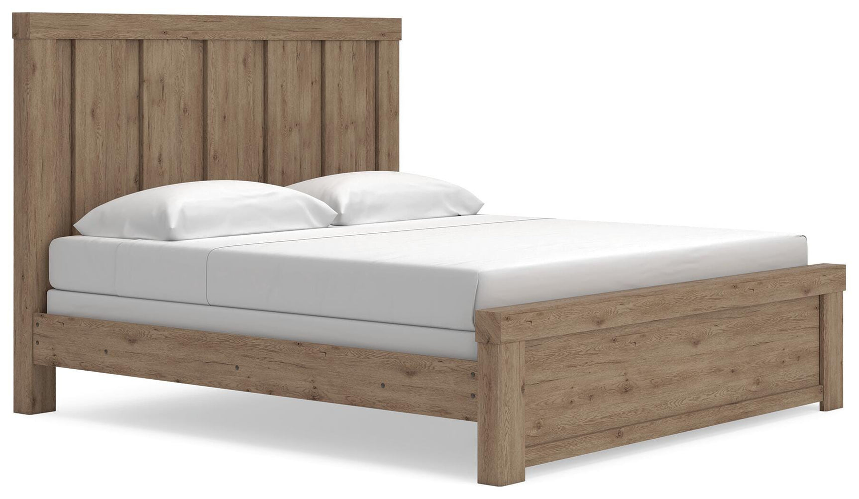 Garistyn Light Brown King Panel Bed (Online Special Price)