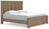 Garistyn Light Brown King Panel Bed