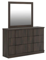 Shaehartin Dark Brown Dresser and Mirror (Online Special Price)