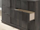 Shaehartin Dark Brown Dresser and Mirror (Online Special Price)