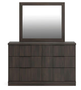 Shaehartin Dark Brown Dresser and Mirror (Online Special Price)