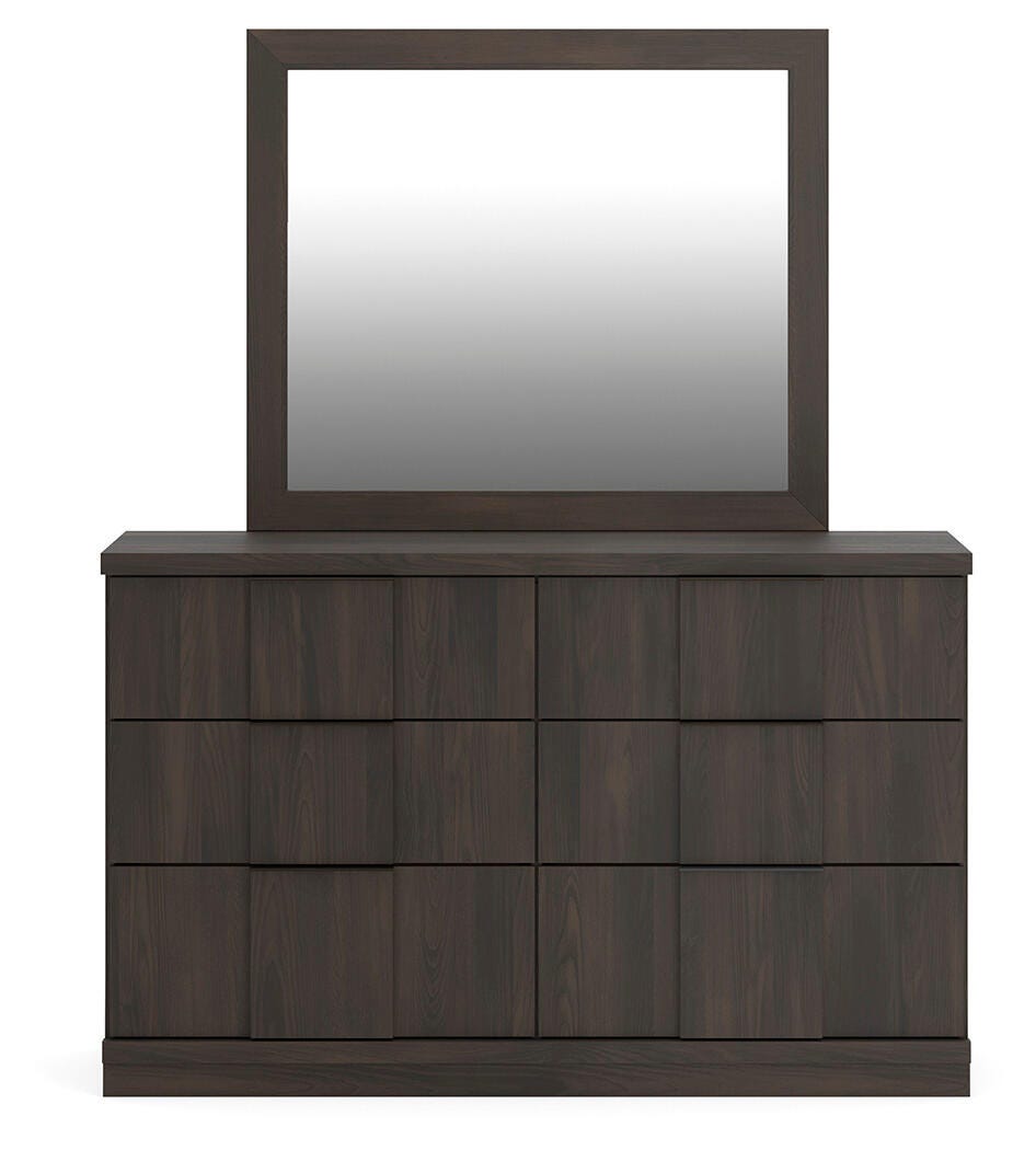 Shaehartin Dark Brown Dresser and Mirror (Online Special Price)