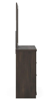 Shaehartin Dark Brown Dresser and Mirror (Online Special Price)