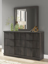 Shaehartin Dark Brown Dresser and Mirror (Online Special Price)