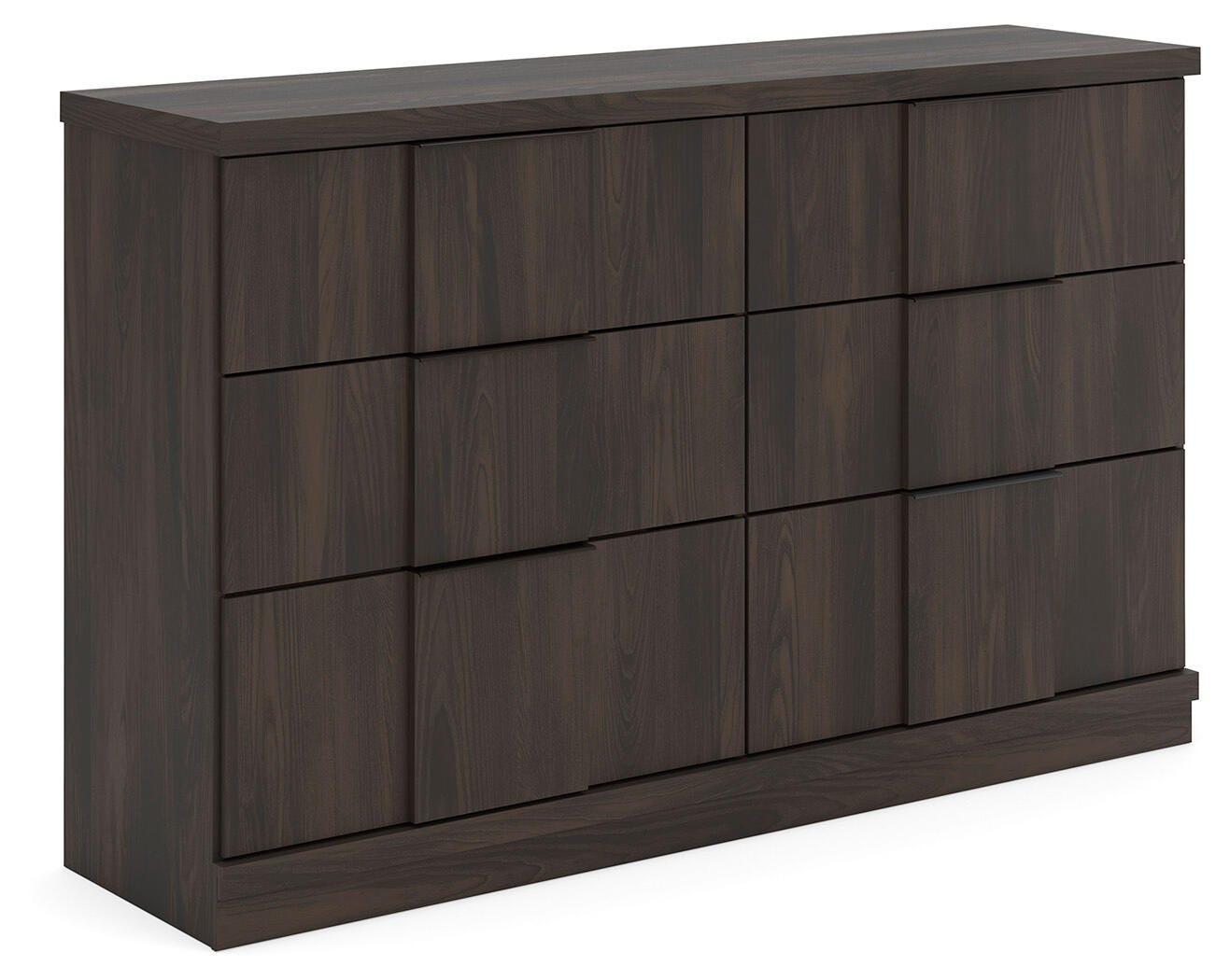 Shaehartin Dark Brown Six Drawer Dresser