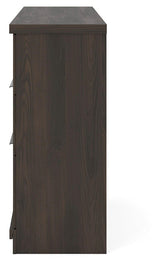 Shaehartin Dark Brown Six Drawer Dresser