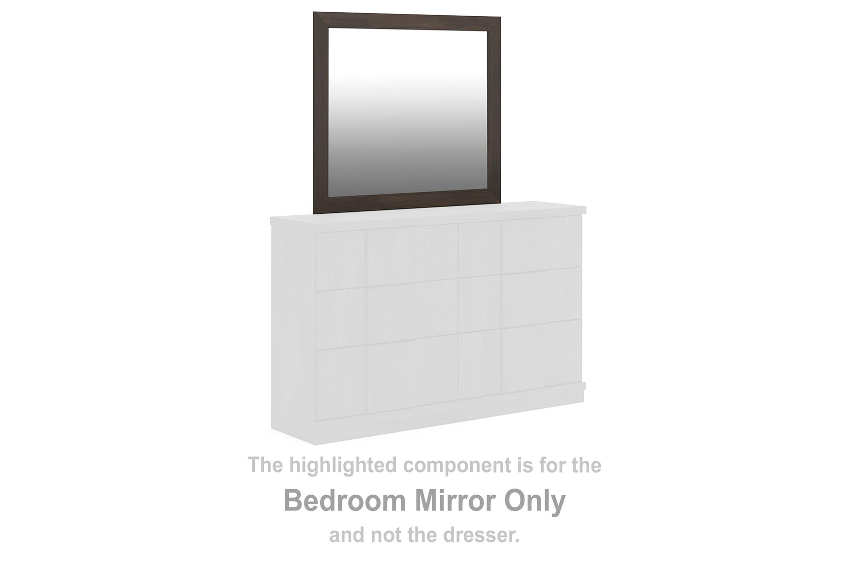 Shaehartin Dark Brown Bedroom Mirror