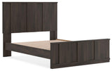 Shaehartin Dark Brown Queen Panel Platform Bed