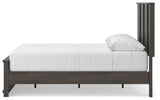 Shaehartin Dark Brown Queen Panel Platform Bed