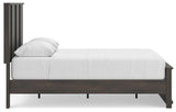 Shaehartin Dark Brown Queen Panel Platform Bed