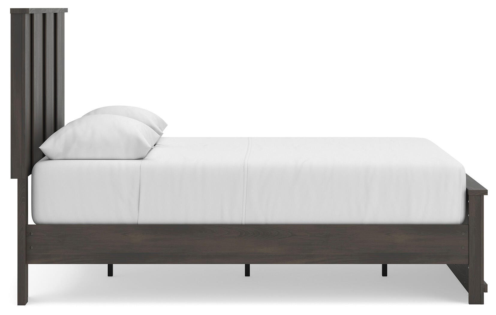 Shaehartin Dark Brown Queen Panel Platform Bed