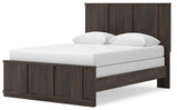 Shaehartin Dark Brown Queen Panel Bed