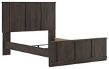 Shaehartin Dark Brown Queen Panel Bed