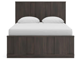 Shaehartin Dark Brown Queen Panel Bed