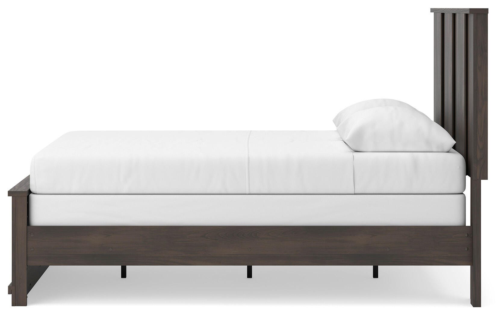 Shaehartin Dark Brown Queen Panel Bed