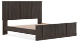 Shaehartin Dark Brown King Panel Platform Bed (Online Special Price)