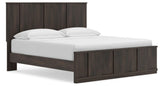 Shaehartin Dark Brown King Panel Platform Bed (Online Special Price)