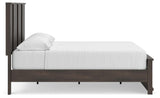 Shaehartin Dark Brown King Panel Platform Bed (Online Special Price)