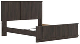 Shaehartin Dark Brown King Panel Bed (Online Special Price)