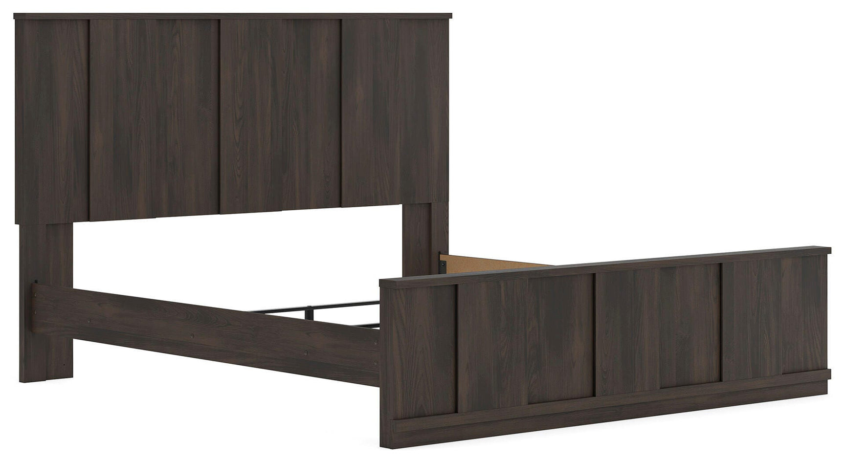 Shaehartin Dark Brown King Panel Bed (Online Special Price)