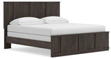 Shaehartin Dark Brown King Panel Bed (Online Special Price)