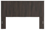 Jadiston Dark Brown King Panel Headboard