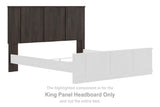 Jadiston Dark Brown King Panel Headboard (Online Special Price)