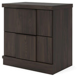 Shaehartin Dark Brown Two Drawer Nightstand (Online Special Price)