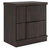 Shaehartin Dark Brown Two Drawer Nightstand (Online Special Price)
