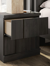 Shaehartin Dark Brown Two Drawer Nightstand (Online Special Price)