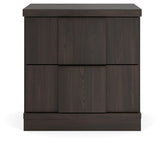 Shaehartin Dark Brown Two Drawer Nightstand (Online Special Price)