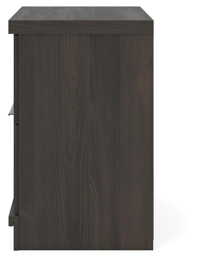 Shaehartin Dark Brown Two Drawer Nightstand (Online Special Price)