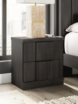 Shaehartin Dark Brown Two Drawer Nightstand (Online Special Price)