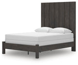 Fraluna Charcoal Queen Panel Bed, Dresser, Mirror, and Nightstand