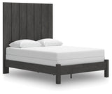 Fraluna Charcoal Queen Panel Bed, Dresser, Mirror, and Nightstand