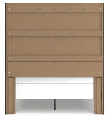 Fraluna Charcoal Queen Panel Bed, Dresser, Mirror, and Nightstand
