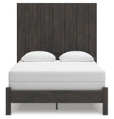Fraluna Charcoal Queen Panel Bed, Dresser, Mirror, and Nightstand