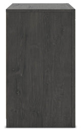 Fraluna Charcoal Queen Panel Bed, Dresser, Mirror, and Nightstand