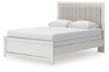 Birmonton White Queen Upholstered Panel Bed