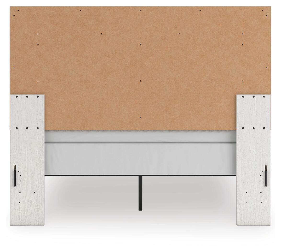Birmonton White Queen Upholstered Panel Bed