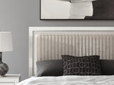 Birmonton White Queen Upholstered Panel Headboard