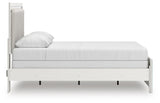 Birmonton White Queen Upholstered Panel Bed