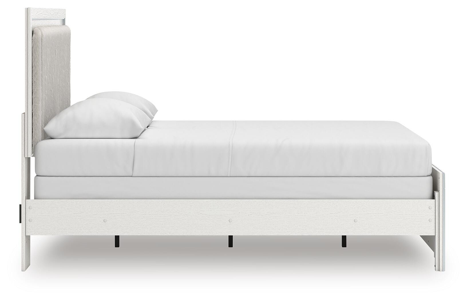 Birmonton White Queen Upholstered Panel Bed