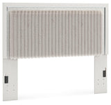 Birmonton White Queen Upholstered Panel Headboard